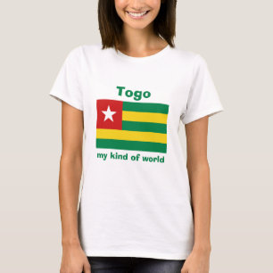 Camiseta Togo Bandera + Mapa + Texto