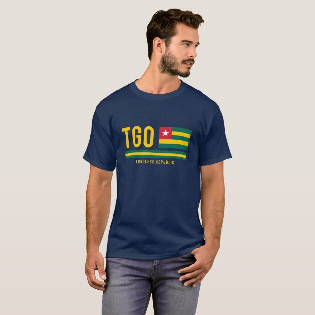Camiseta Togo Código ISO Alpha 3 Diseño (Anverso completo)