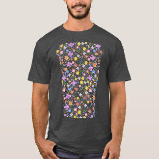Camiseta ToGo Cup Of Coffee Flowers Silhouette