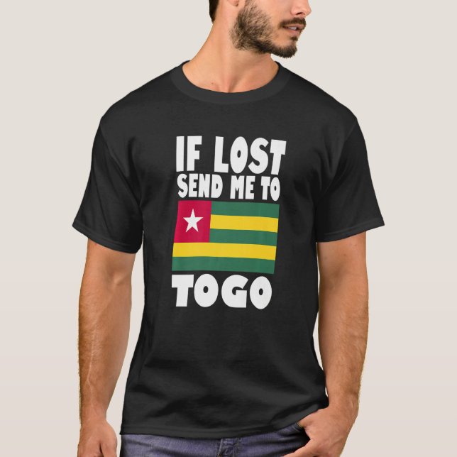Camiseta Togo Flag Design  If lost send me to Togo Premium (Anverso)