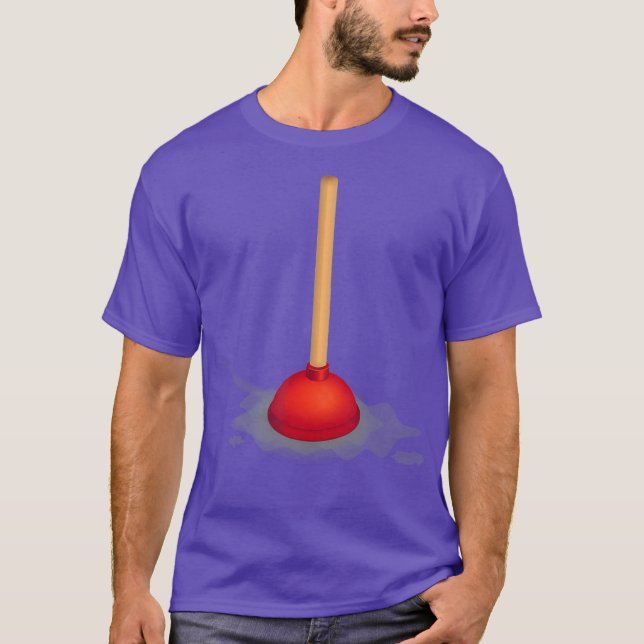 Camiseta Toilet Plunger Funny Plumber Baño (Anverso)