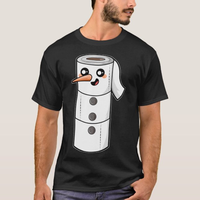 Camiseta Toilet Snowman Merry Quarantine Navidades 2020 (Anverso)