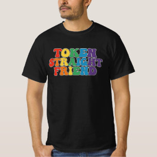 Camiseta Token genial de orgullo LGBT amigo heterosexual