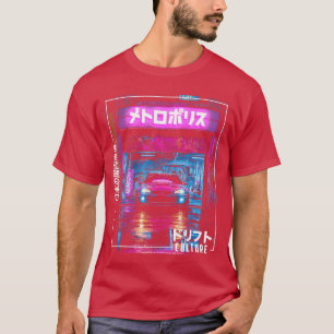 Camiseta Tokio Ciudad Retro Synthwave Carreras Japón Tokio