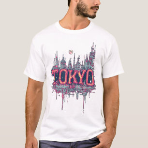 Camiseta Tokio futurista ropa urbana calle ciberpunk neón T
