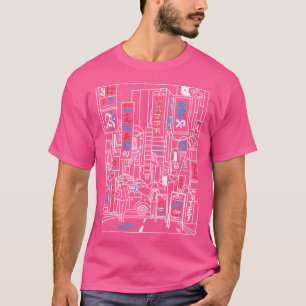 Camiseta Tokio Japón Cyberpunk Vaporwave Retro estético