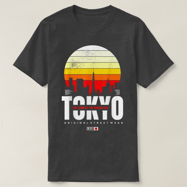 Camiseta Tokio, La Tierra Del Sol En Ascenso, Original Stre (Diseño del anverso)