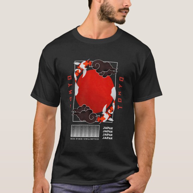 Camiseta Tokio Nishikigoi Koi Carp Fish (Anverso)