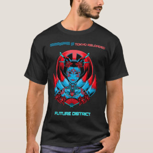 Camiseta Tokio Reloaded – Arte Cyberpunk Japón por BurnCorp