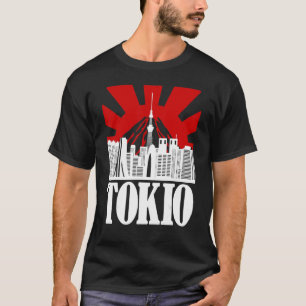 Camiseta Tokio Skyline Japón Souvenir Retr japonés