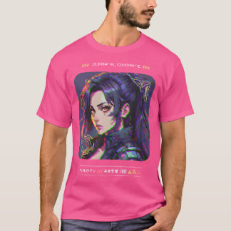 Camiseta Toky de arte de la calle Cyberpunk japonesa de 8 b