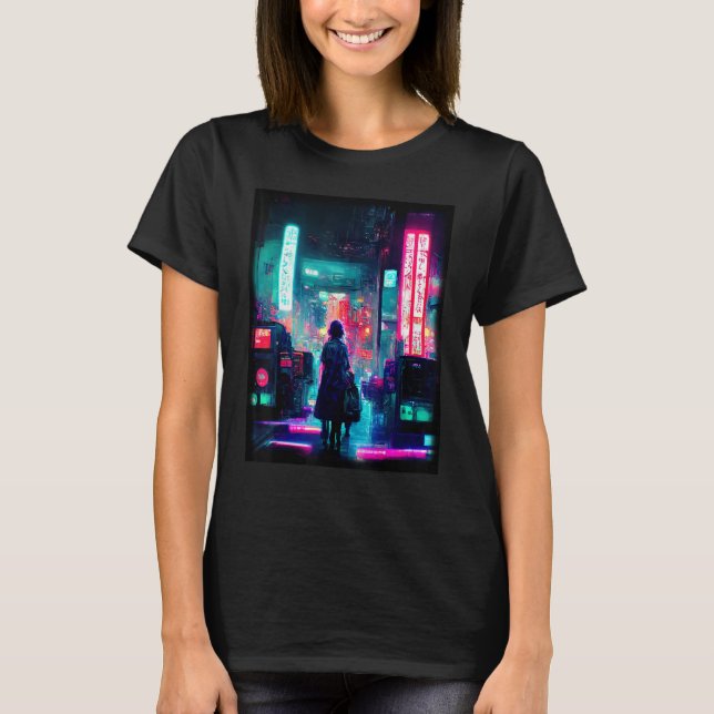 Camiseta Tokyo Cyberpunks Retro lo fi indie Japan vibe aest (Anverso)