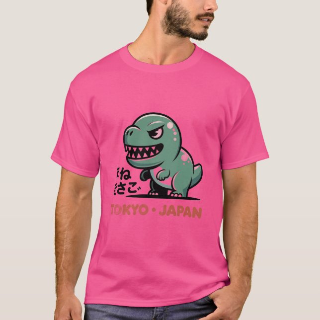 Camiseta "Tokyo Dino – Cute Retro Japanese Monster Design (Anverso)