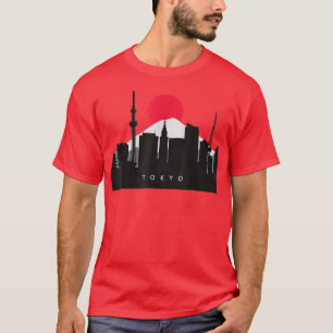 Camiseta Tokyo Japan Skyline en la tierra del sol ardiente