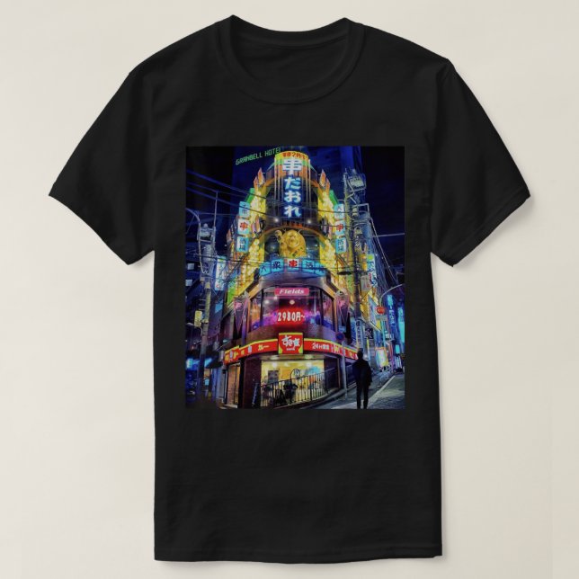Camiseta Tokyo Japan Street Night Travel Photo T-Shirt (Diseño del anverso)