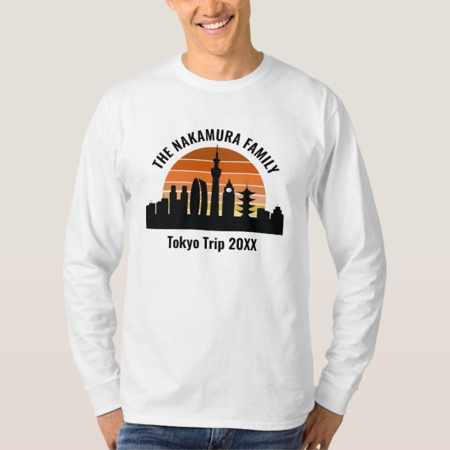 Camiseta Tokyo Japan Sunset Customized Long Sleeve (Anverso)
