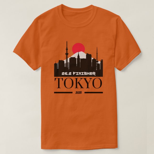 Camiseta Tokyo Marathon Finisher 2025, ejecución personaliz (Diseño del anverso)