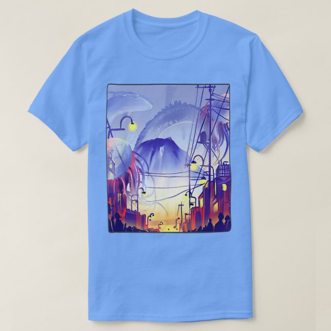 Camiseta Tokyo Night Anime Fantasy Asian City Japan Art Har (Diseño del anverso)