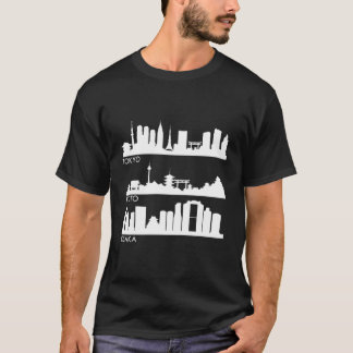 Camiseta Tokyo Osaka Kioto Japan Cials Skyline