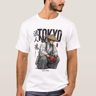 Camiseta Tokyo Samurai Guerrero - Ronin Ciberpunk Japonés