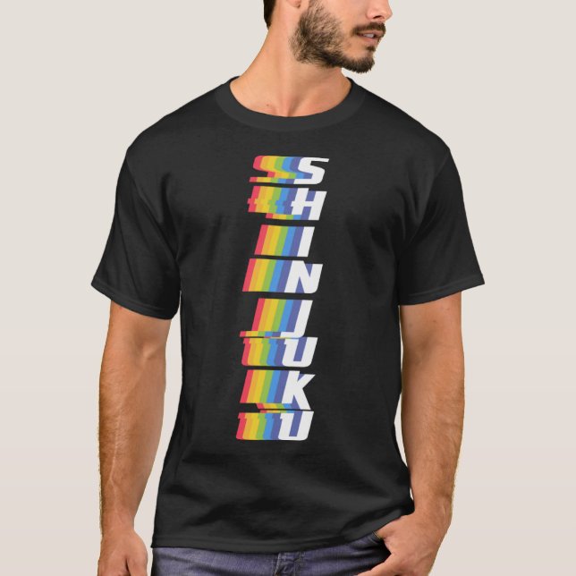 Camiseta Tokyo Shinjuku City Gay Pril Arcoiris (Anverso)