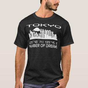 Camiseta Tokyo Skyline GPS coordina la capital de Japón
