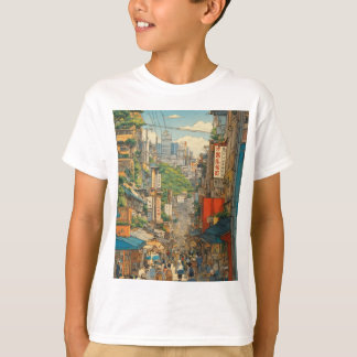 Camiseta "Tokyo Street Scene: Una ciudad de piedra inspirad