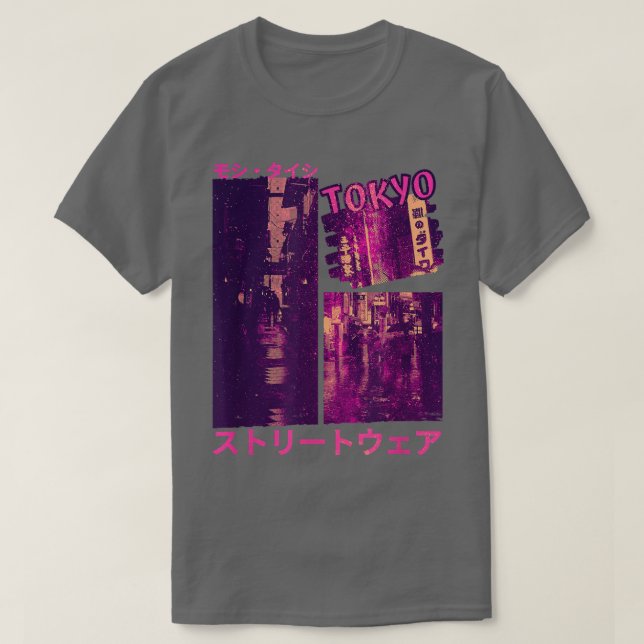 Camiseta Tokyo Tokyo Streetwear Vaporwave de los años 90 (Diseño del anverso)