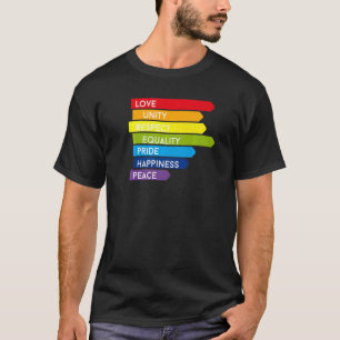 Camiseta Tolerancia al arcoiris libertad amor respeto orgul