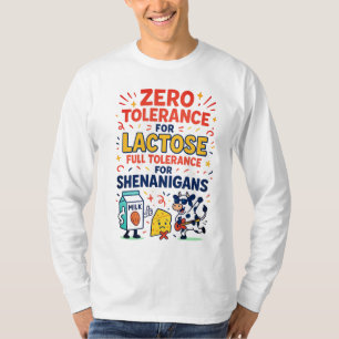 Camiseta Tolerancia Cero para Lactosa Graciosa
