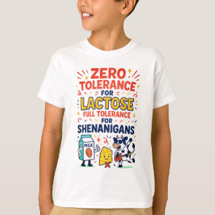 Camiseta Tolerancia Cero para Lactosa Graciosa