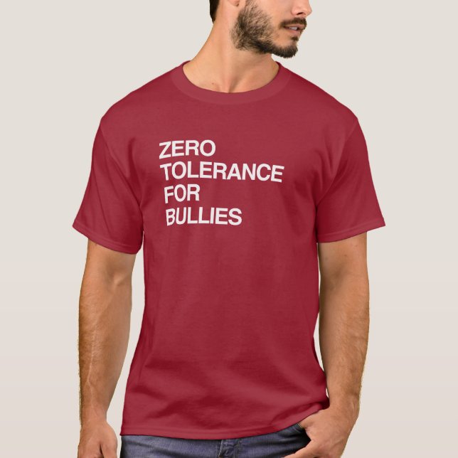 CAMISETA TOLERANCIA CERO PARA LOS BULLIES (Anverso)