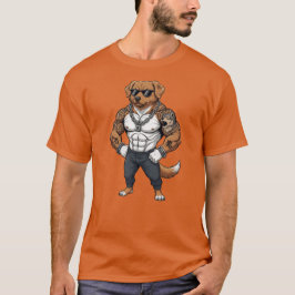 Camiseta Toller Dog, muscular, tattooed, bodybuilder 