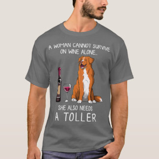 Camiseta Toller y wine Perro cómico