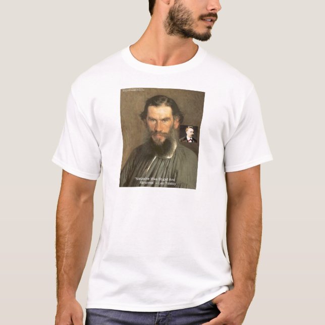 Camiseta Tolstoy "Nietzsche = Estúpido Cita Regalos Tees Et (Anverso)