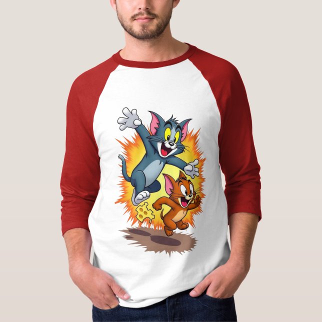 Camiseta Tom and Jerry Classic Cartoon Chase T-Shirt (Anverso)