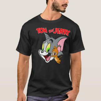 Camiseta Tom And Jerry Simple Portrait Logo Premium 