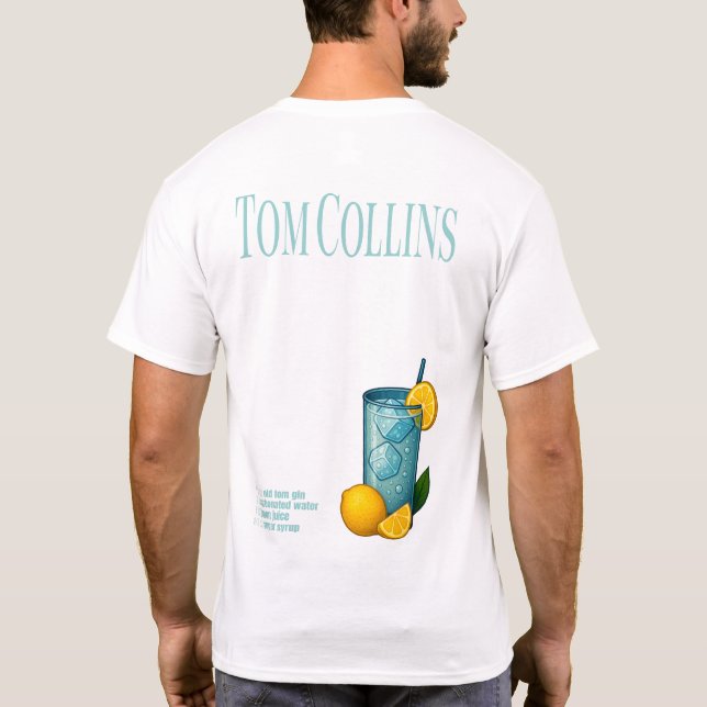 Camiseta Tom Collins T-Shirt – Classic Gin Cocktail (Reverso)