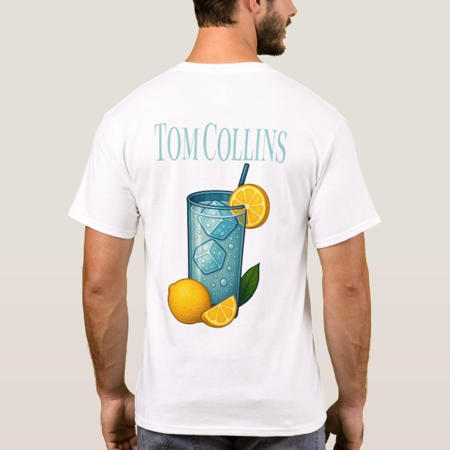 Camiseta Tom Collins T-Shirt – Classic Gin Cocktail (Reverso)