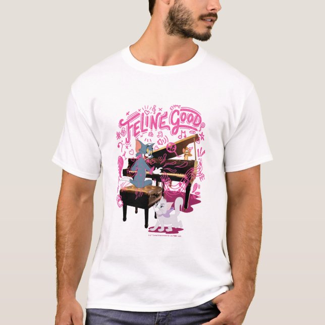 Camiseta Tom & Jerry Play Piano - Feline Good (Anverso)