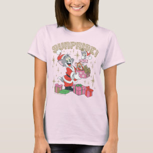 Camiseta Tom, Jerry y Nibbles Holiday Surprise