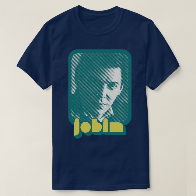 Camiseta Tom Jobim Estilo Retro Diseño de Arte de fans (Diseño del anverso)