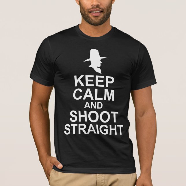 Camiseta Tom Mix guarda calma y la tira derecho (Anverso)