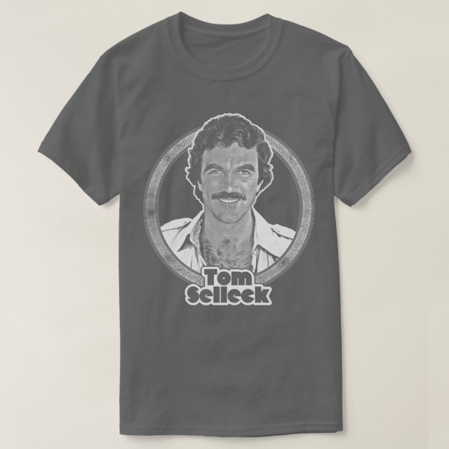 Camiseta Tom Selleck Diseño estético de los años 80 (Diseño del anverso)