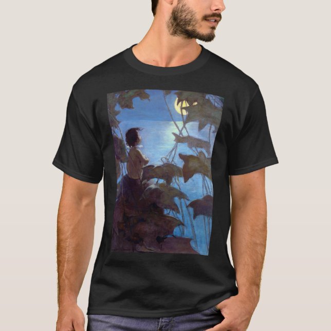 Camiseta Tom viendo la luna, Jessie Willcox Smith (Anverso)