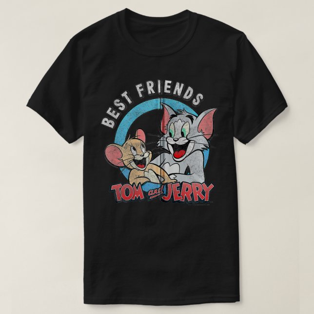 Camiseta Tom Y Jerry Best Friends Retrato Zip (Diseño del anverso)