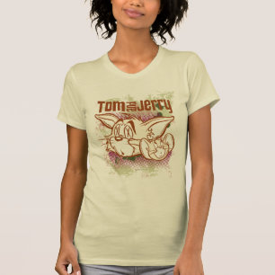 Camiseta Tom y Jerry Brown y verde