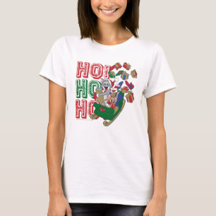 Camiseta Tom y Jerry entregando regalos en un suspiro