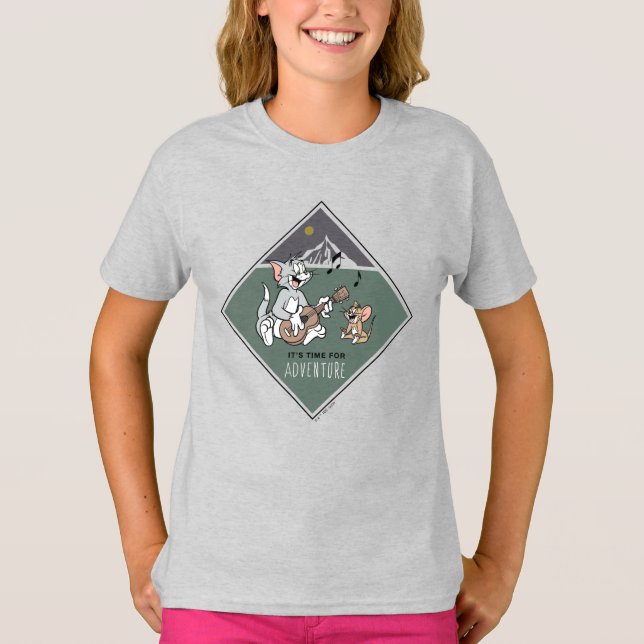Camiseta Tom y Jerry "es hora de la aventura" (Anverso)