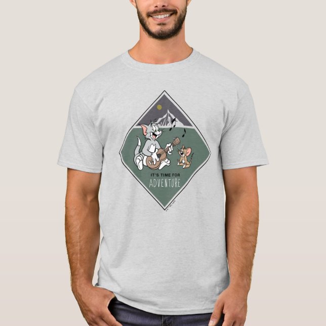 Camiseta Tom y Jerry "es hora de la aventura" (Anverso)